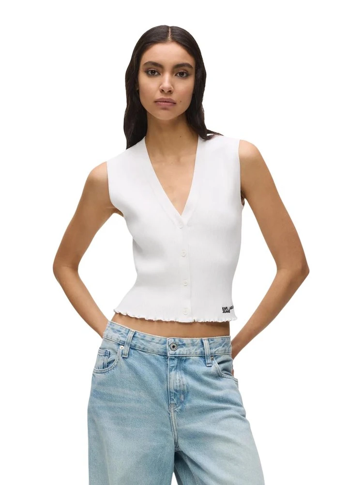 White Viscose Tank Tops