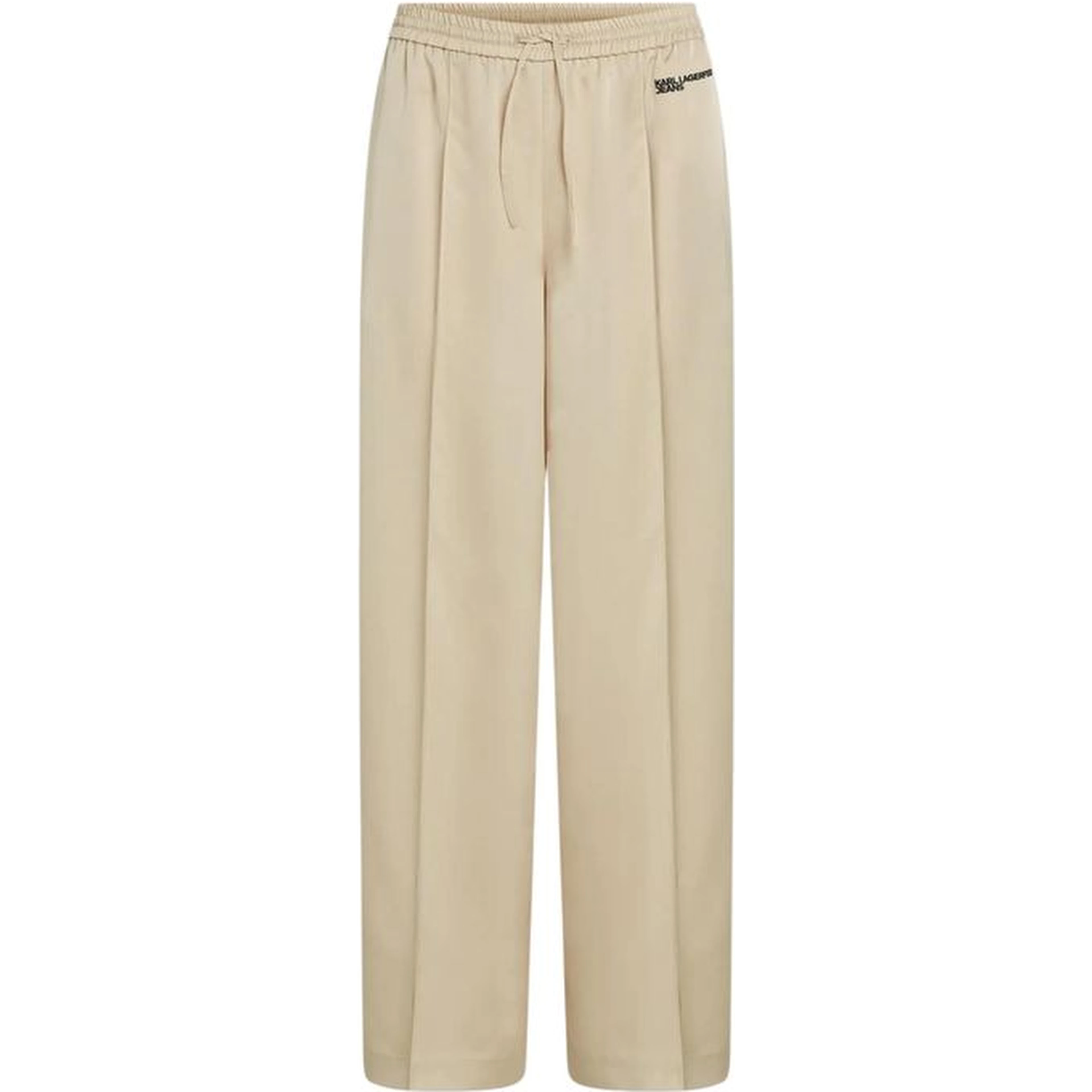 Beige Polyester Joggers (Workout Pants)