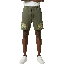Green Cotton Bermuda Shorts