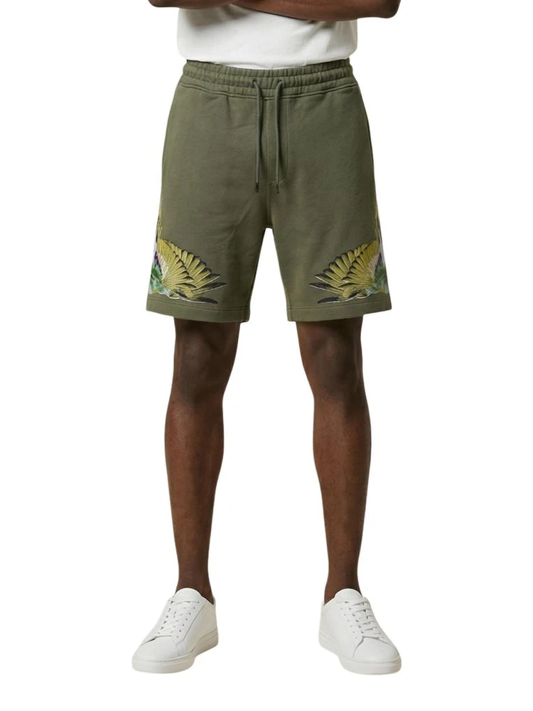 Green Cotton Bermuda Shorts