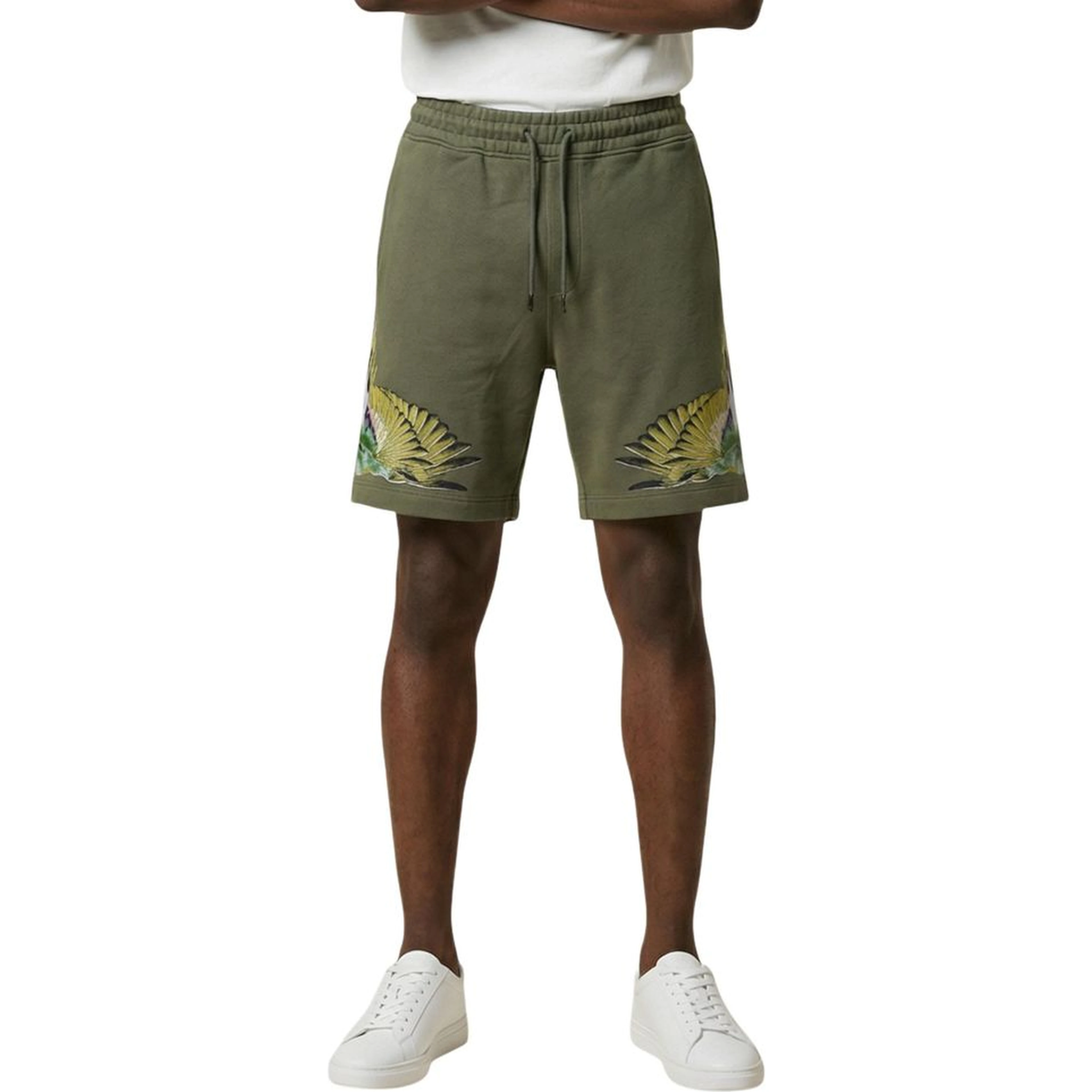 Green Cotton Bermuda Shorts