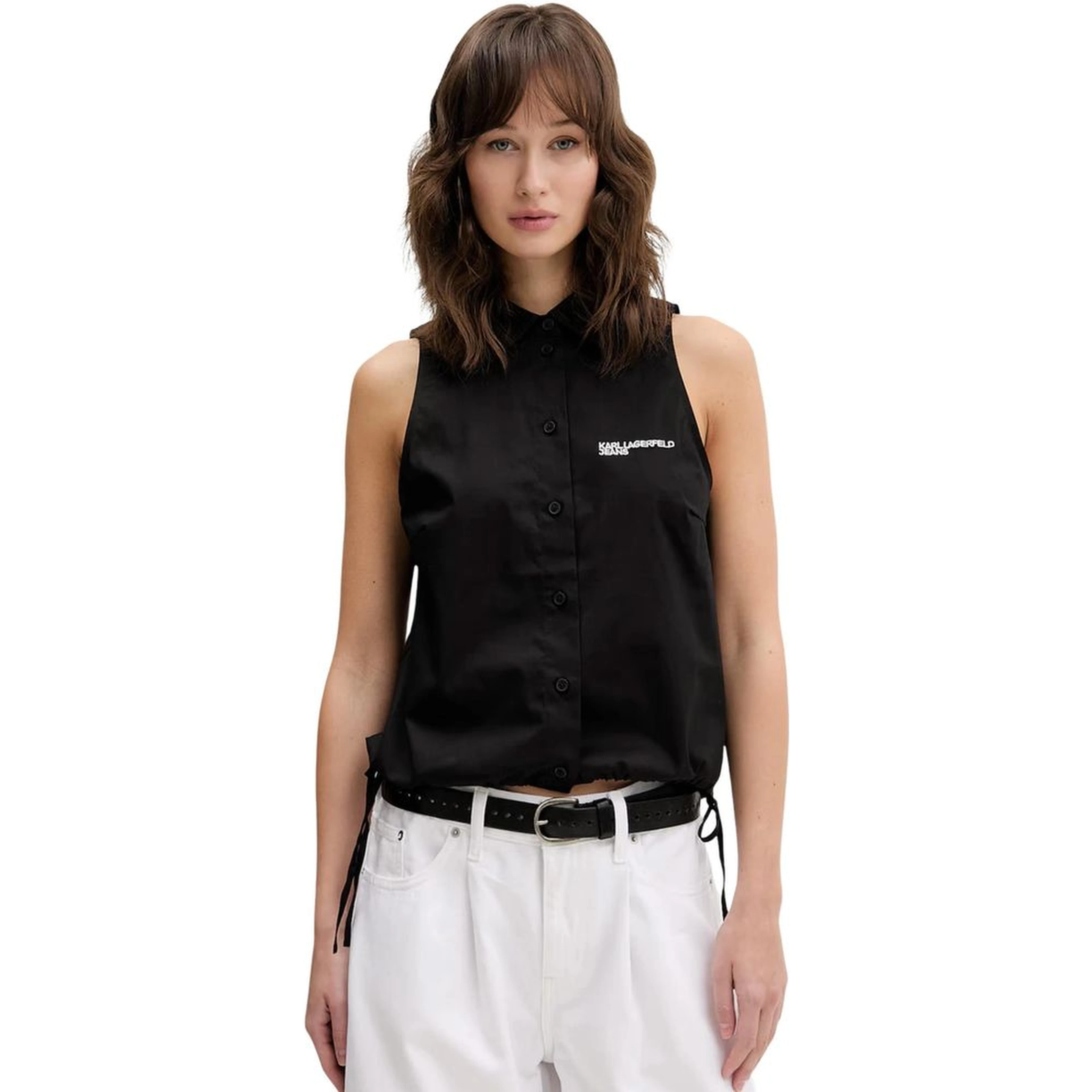 Black Cotton Shortsleeve Shirt