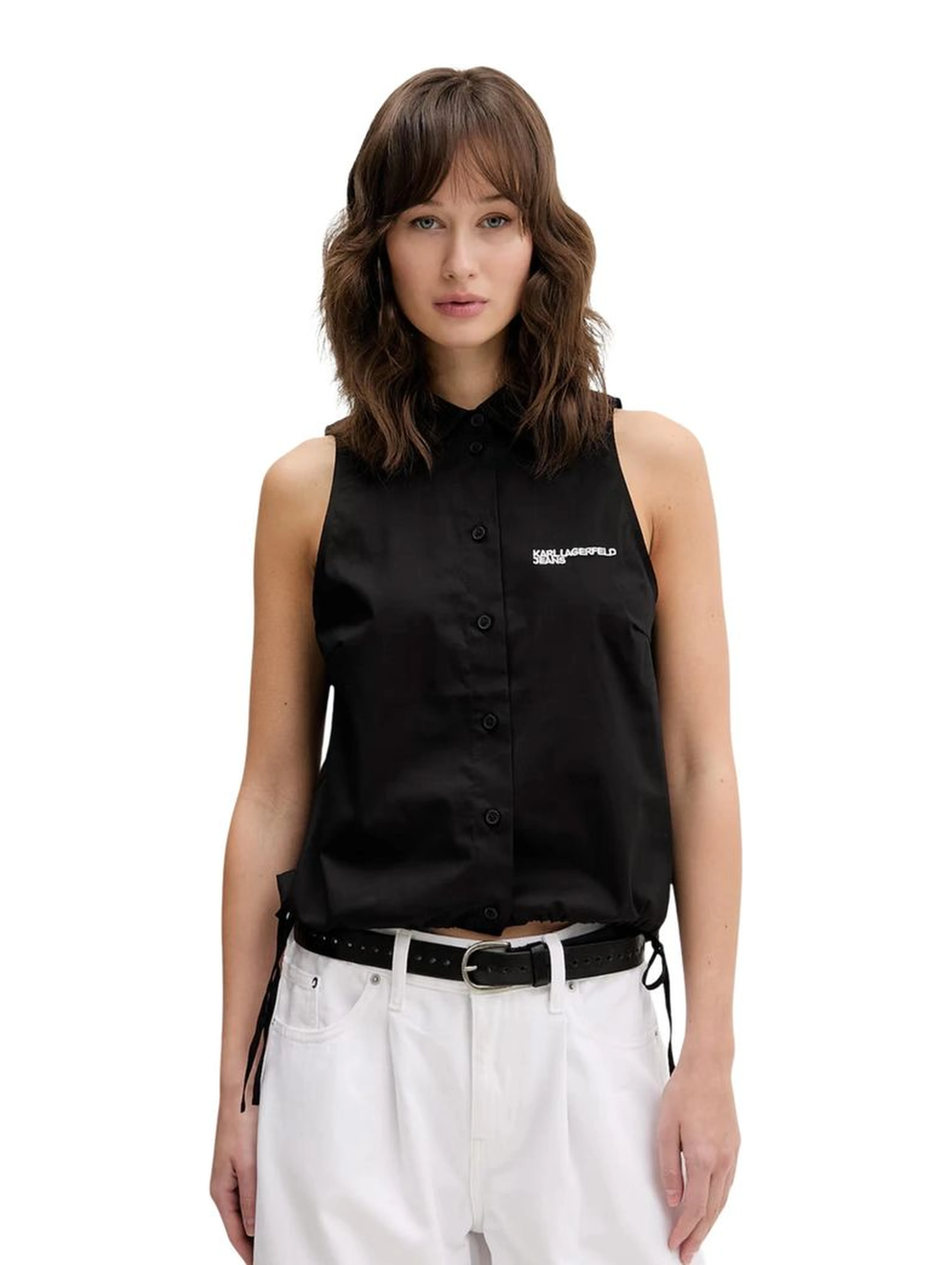Black Cotton Shortsleeve Shirt