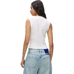 White Viscose Tank Tops