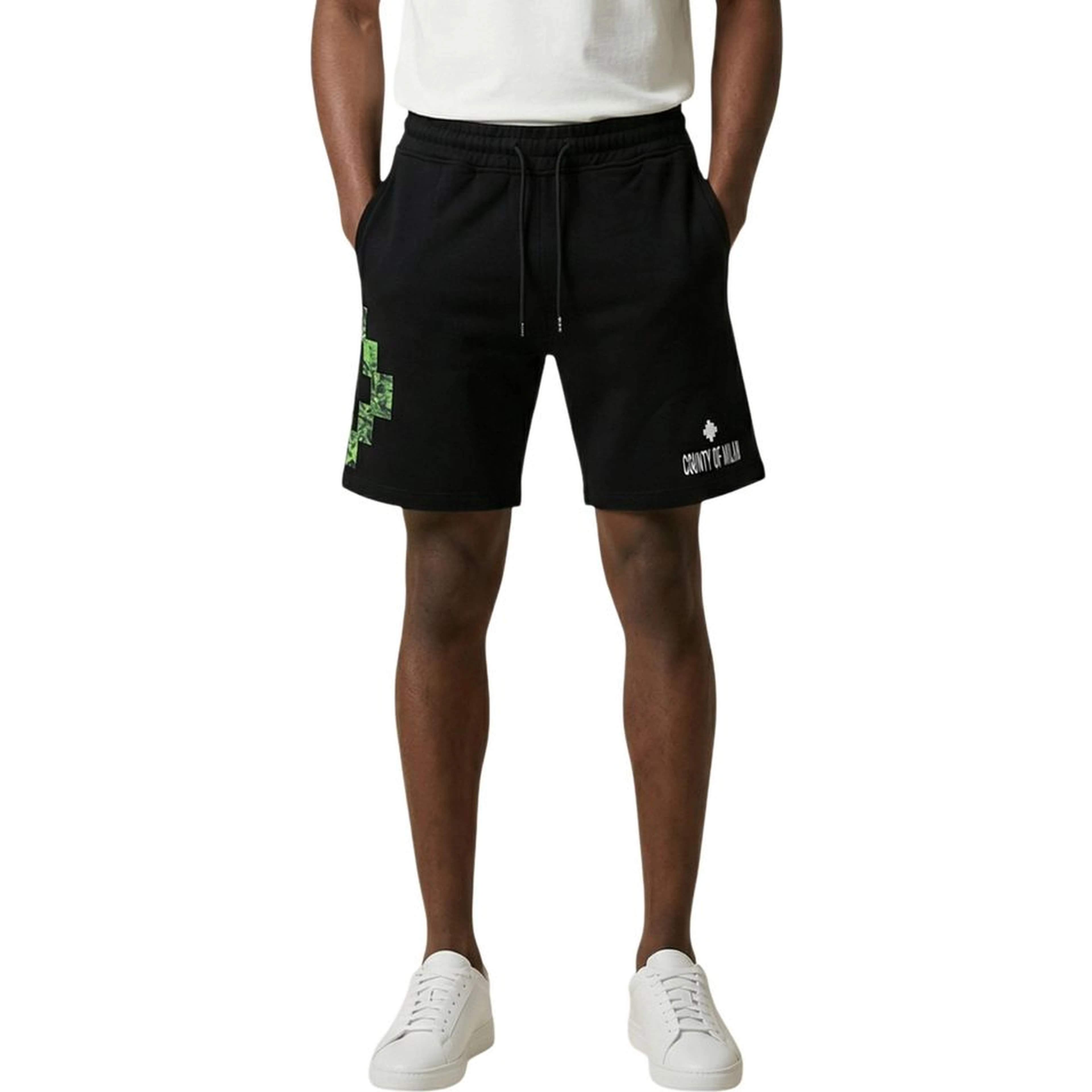 Black Cotton Bermuda Shorts