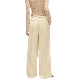 Beige Polyester Joggers (Workout Pants)