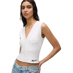 White Viscose Tank Tops