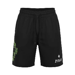 Black Cotton Bermuda Shorts