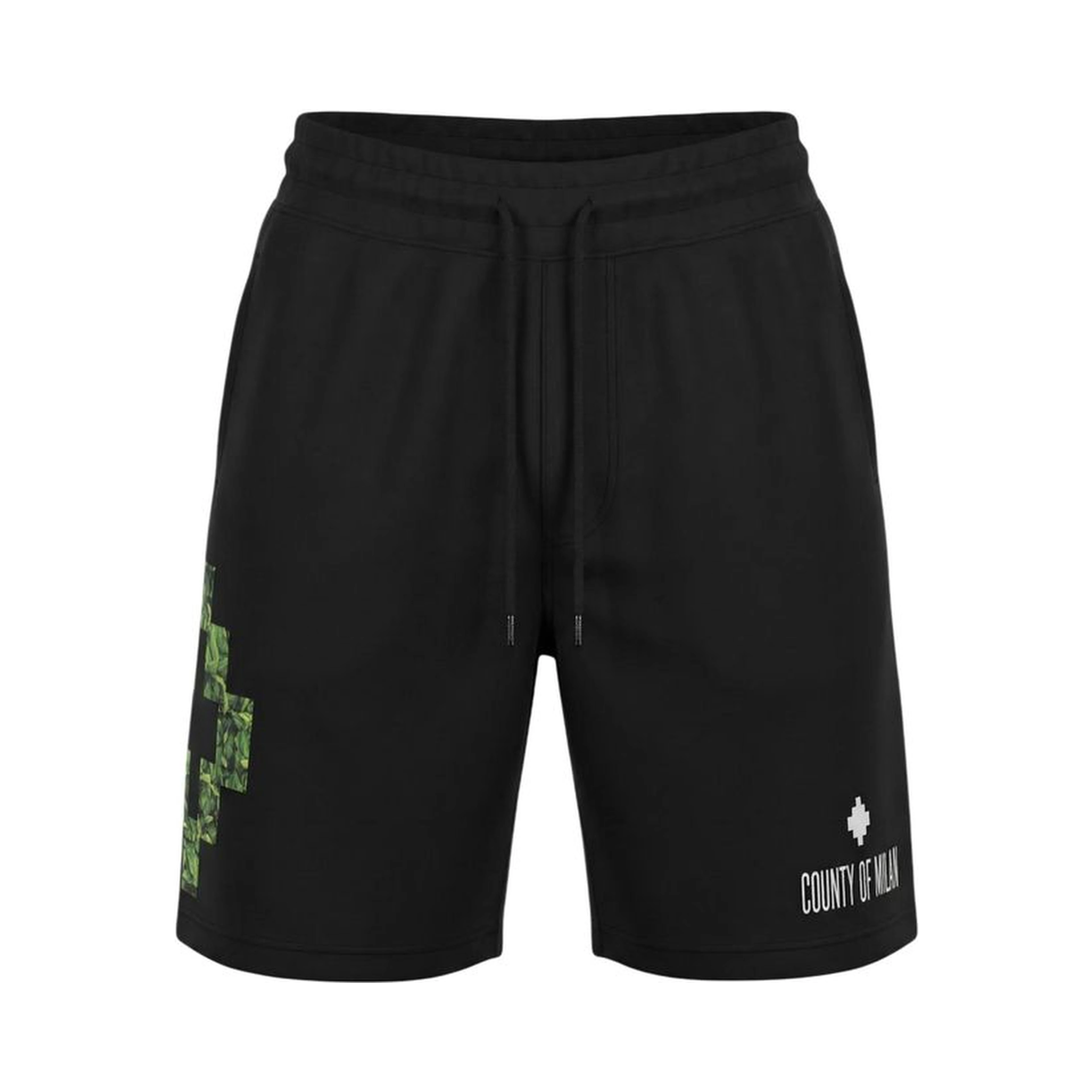 Black Cotton Bermuda Shorts