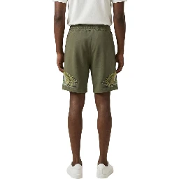 Green Cotton Bermuda Shorts