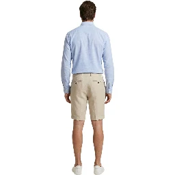 Beige Linen Bermuda Shorts