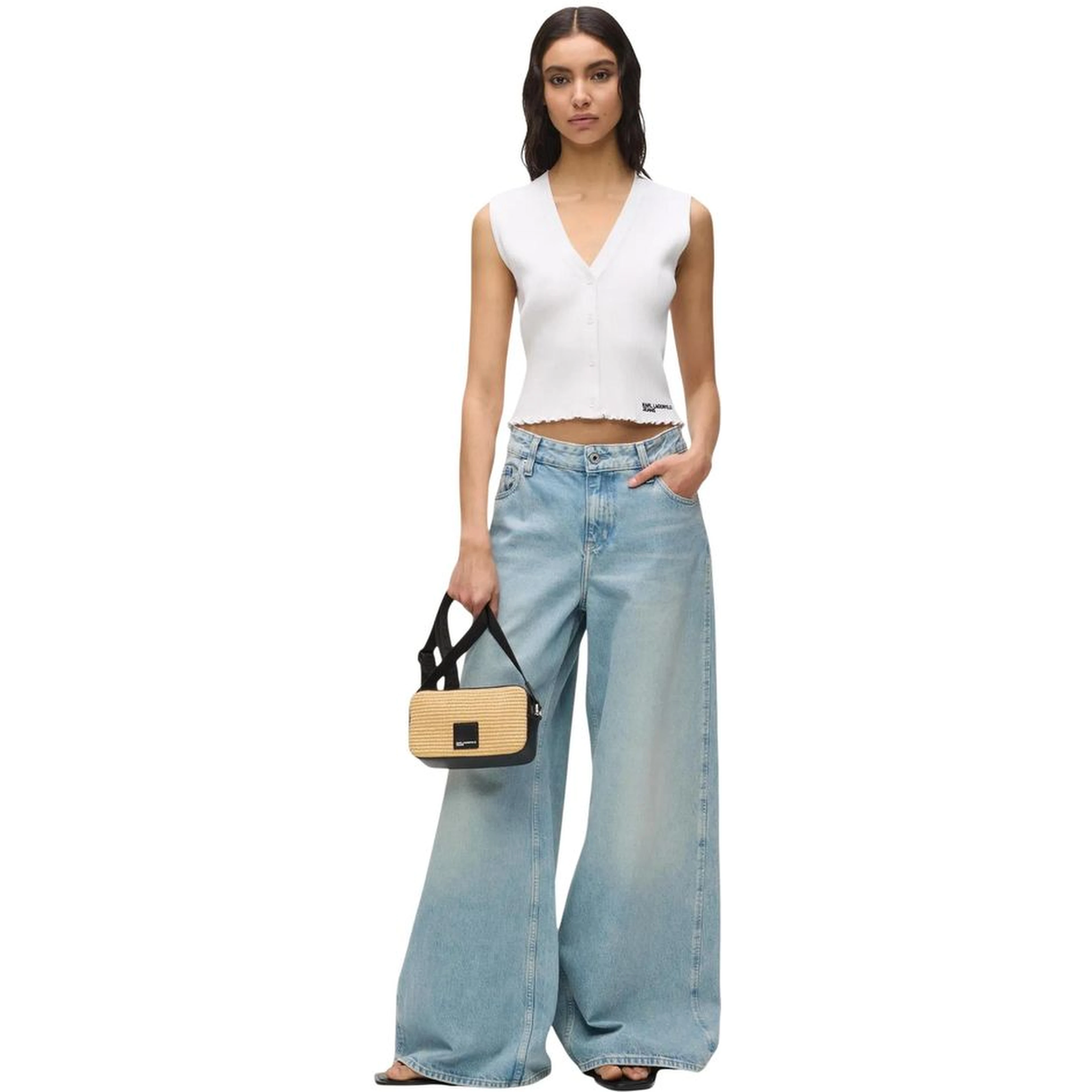 White Viscose Tank Tops