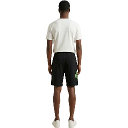 Black Cotton Bermuda Shorts