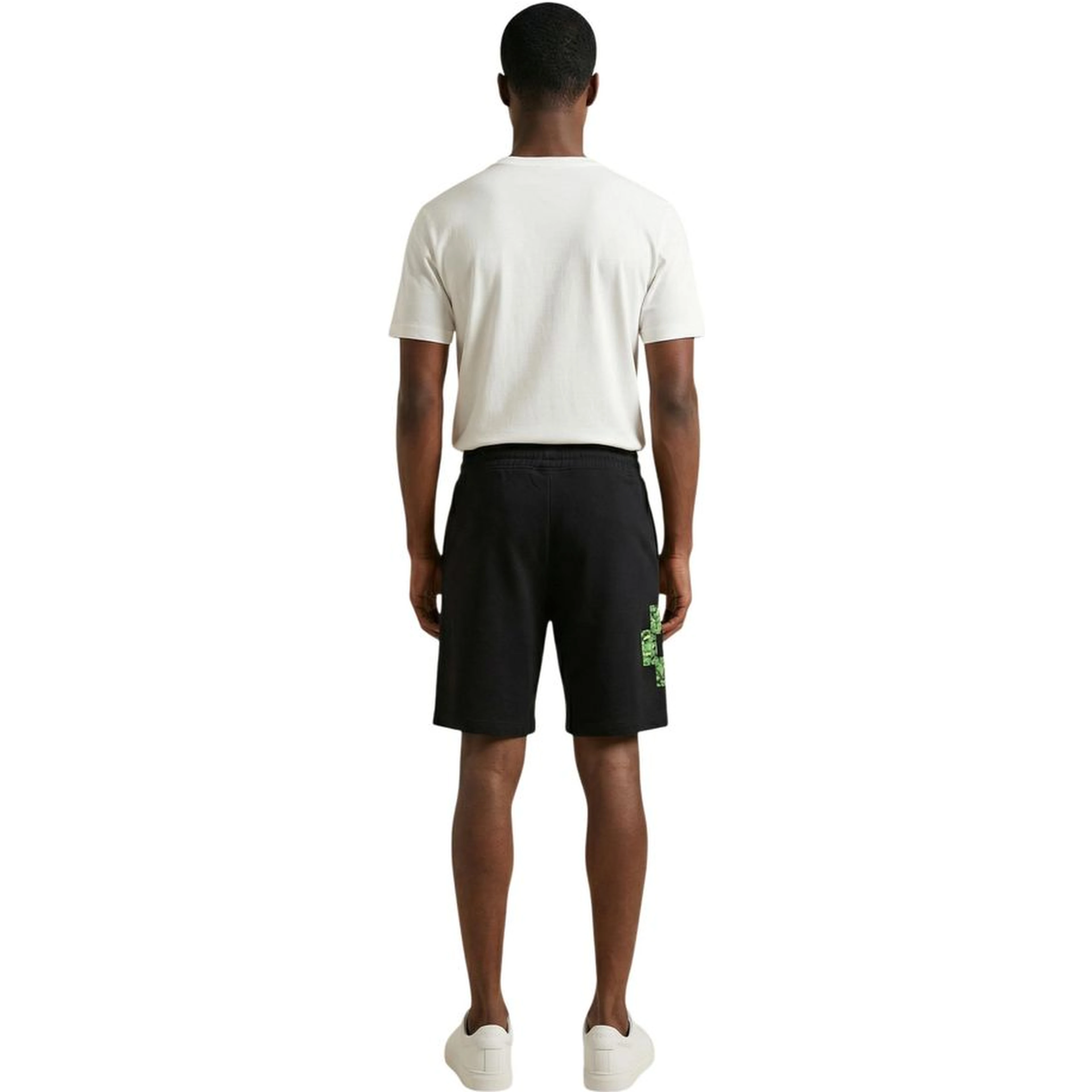 Black Cotton Bermuda Shorts
