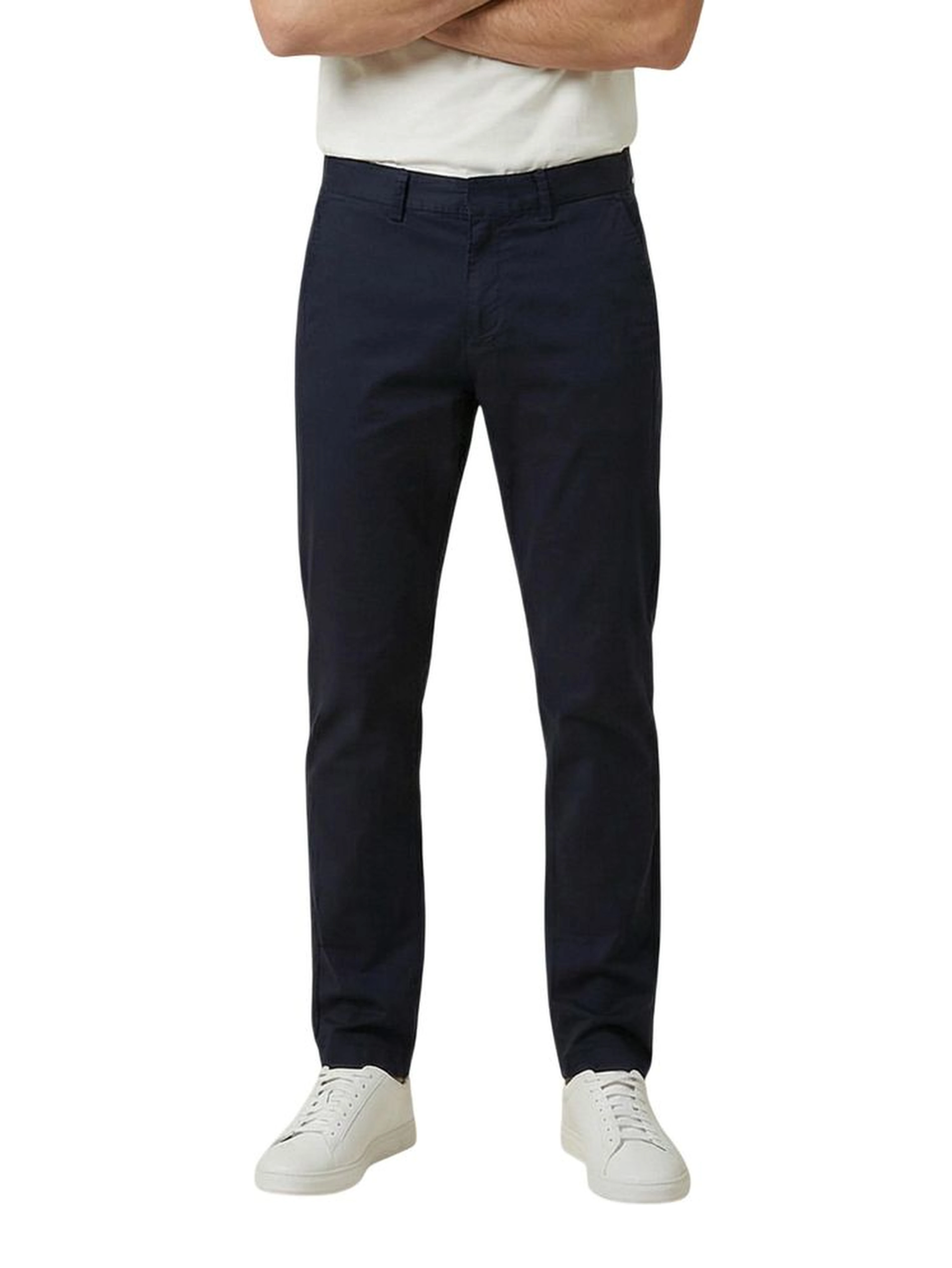 Blue Cotton Skinny Pants