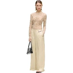 Beige Polyester Joggers (Workout Pants)