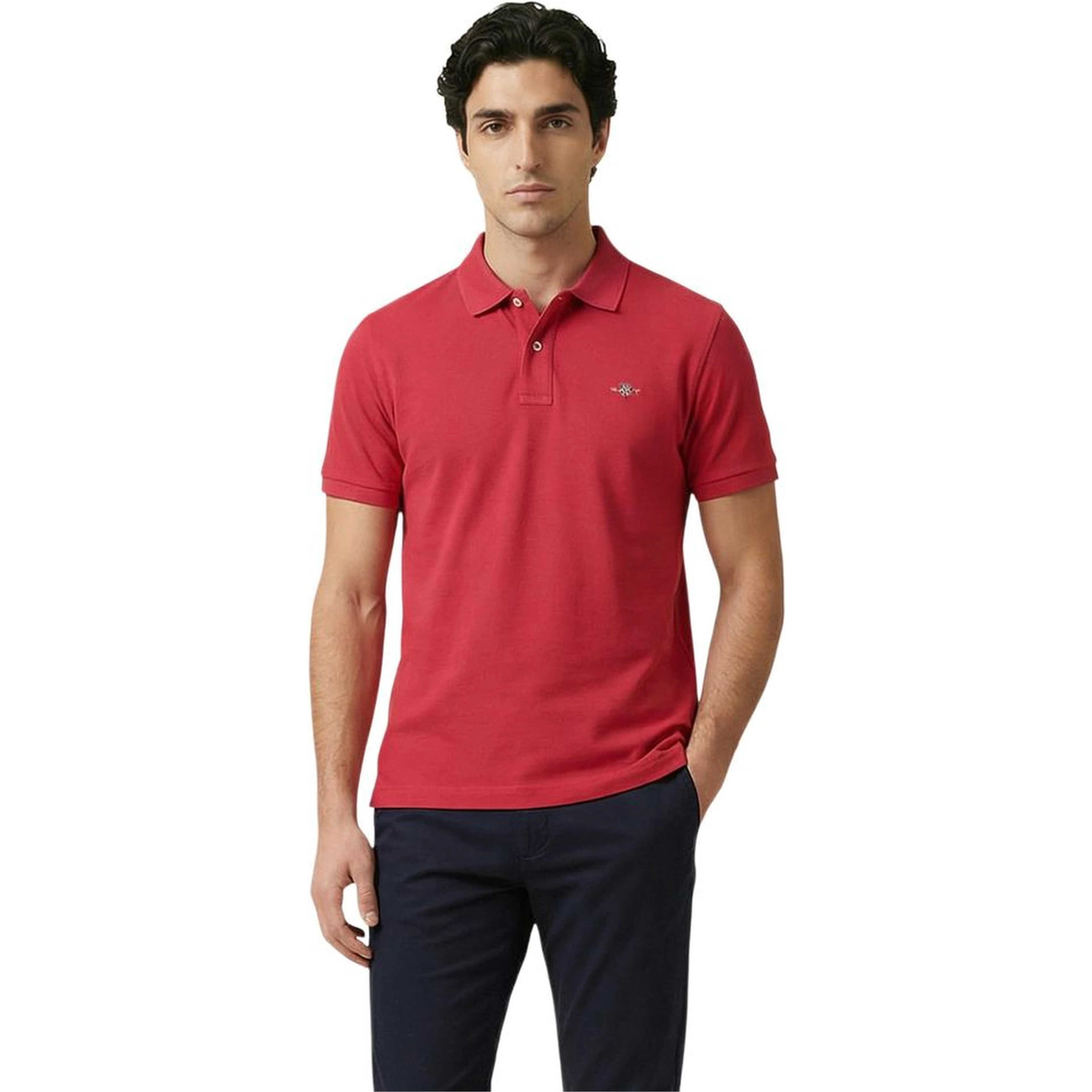 Red Cotton Polo Shirt