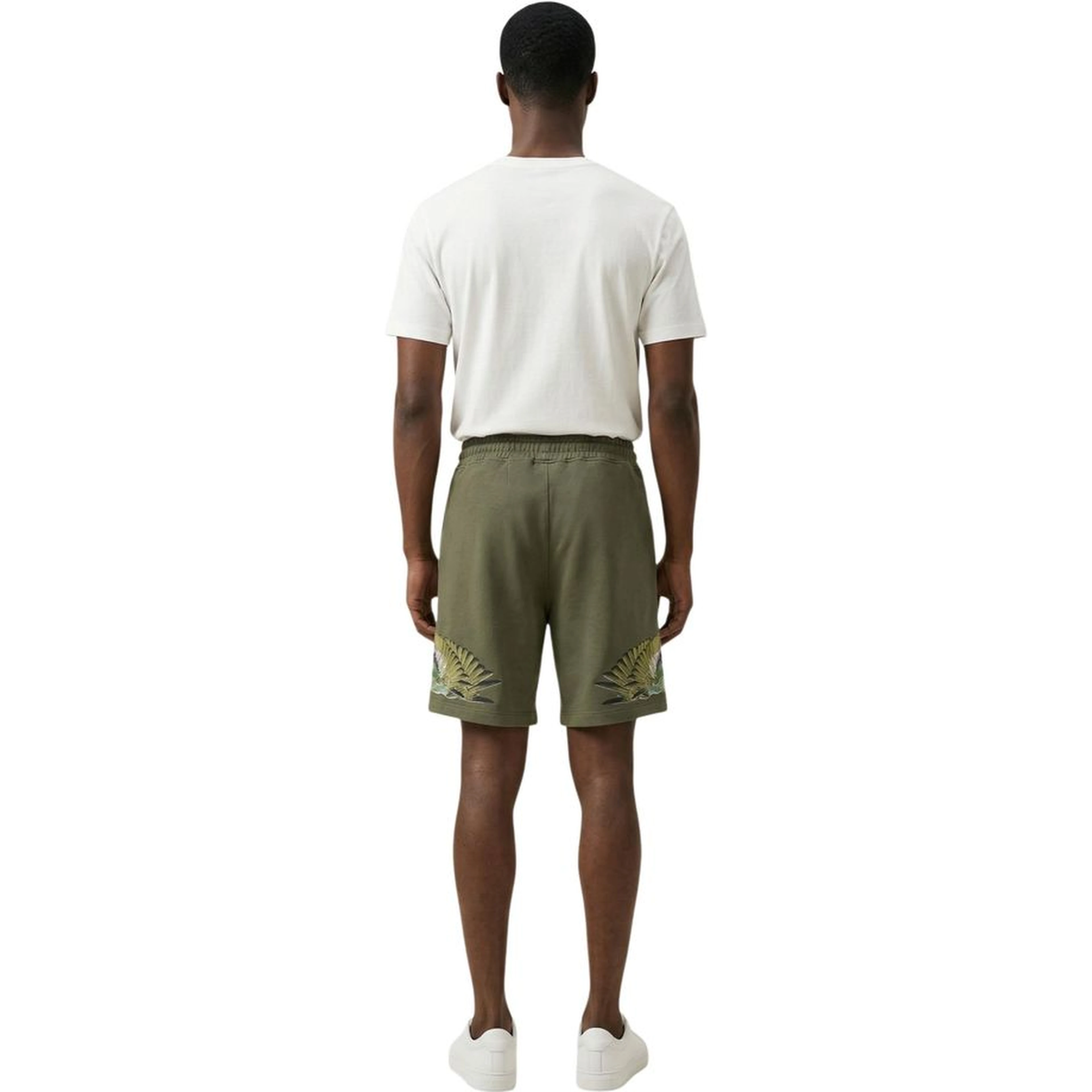Green Cotton Bermuda Shorts
