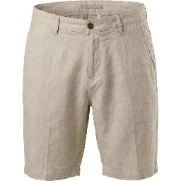 Beige Linen Bermuda Shorts