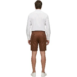 Beige Linen Bermuda Shorts