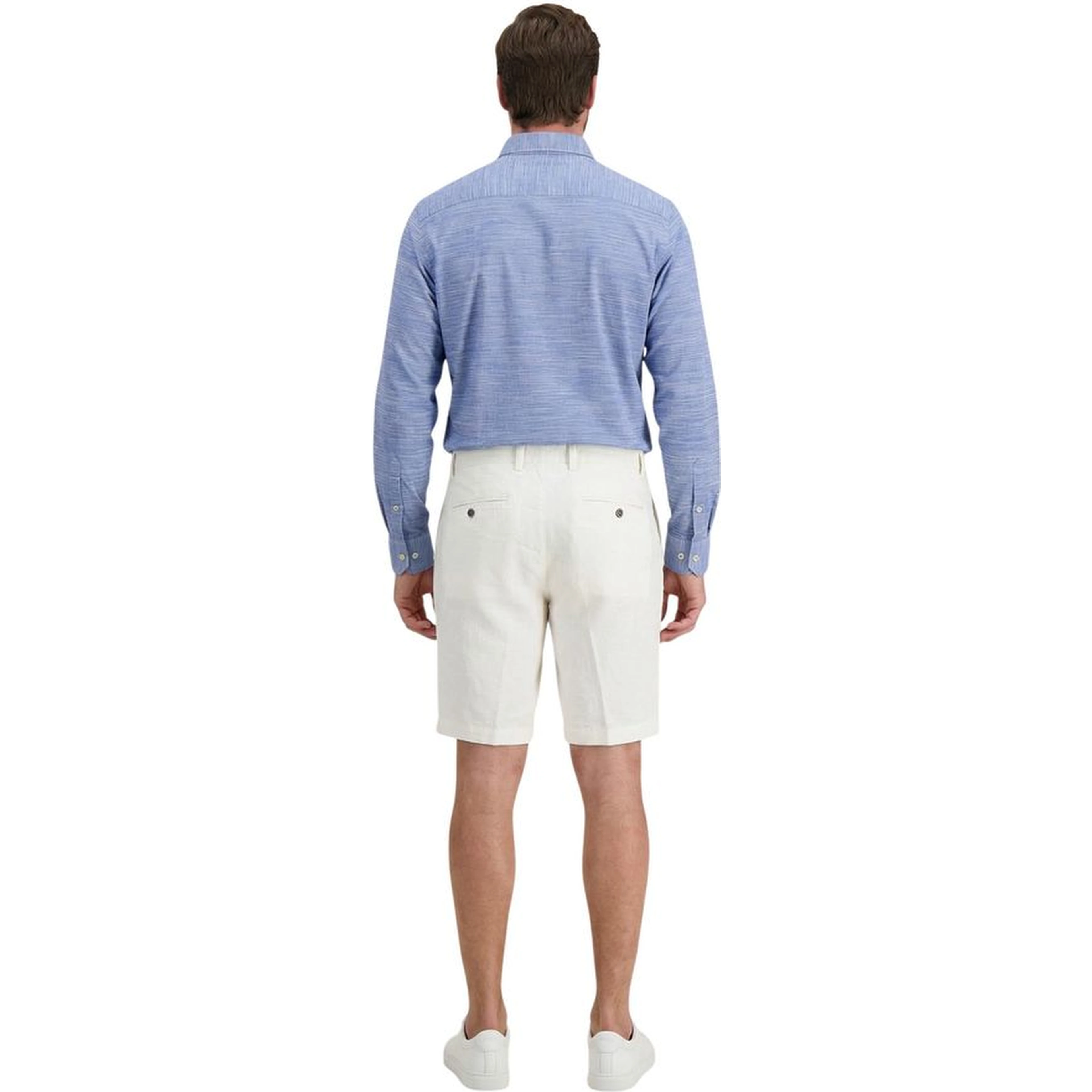 White Linen Bermuda Shorts
