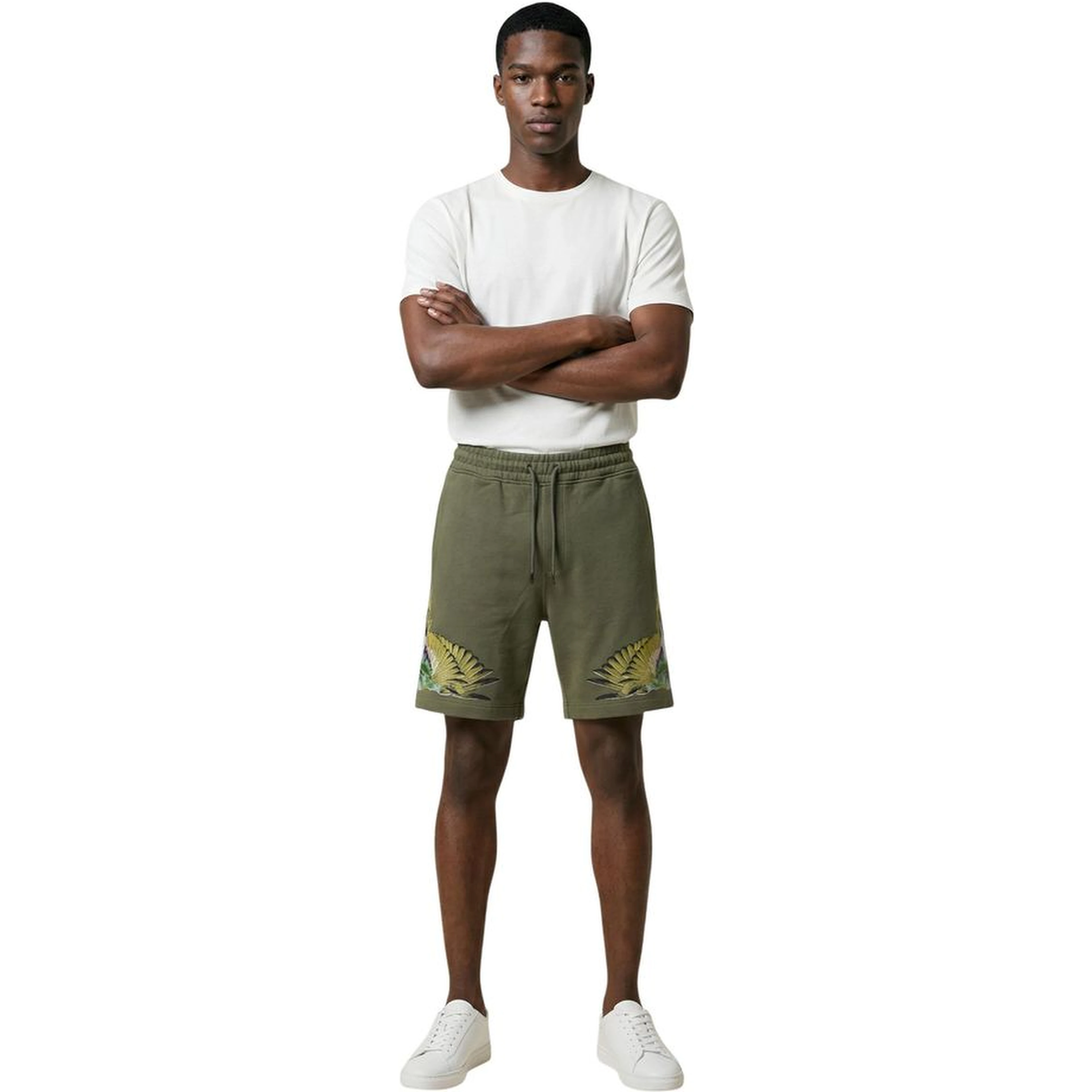 Green Cotton Bermuda Shorts
