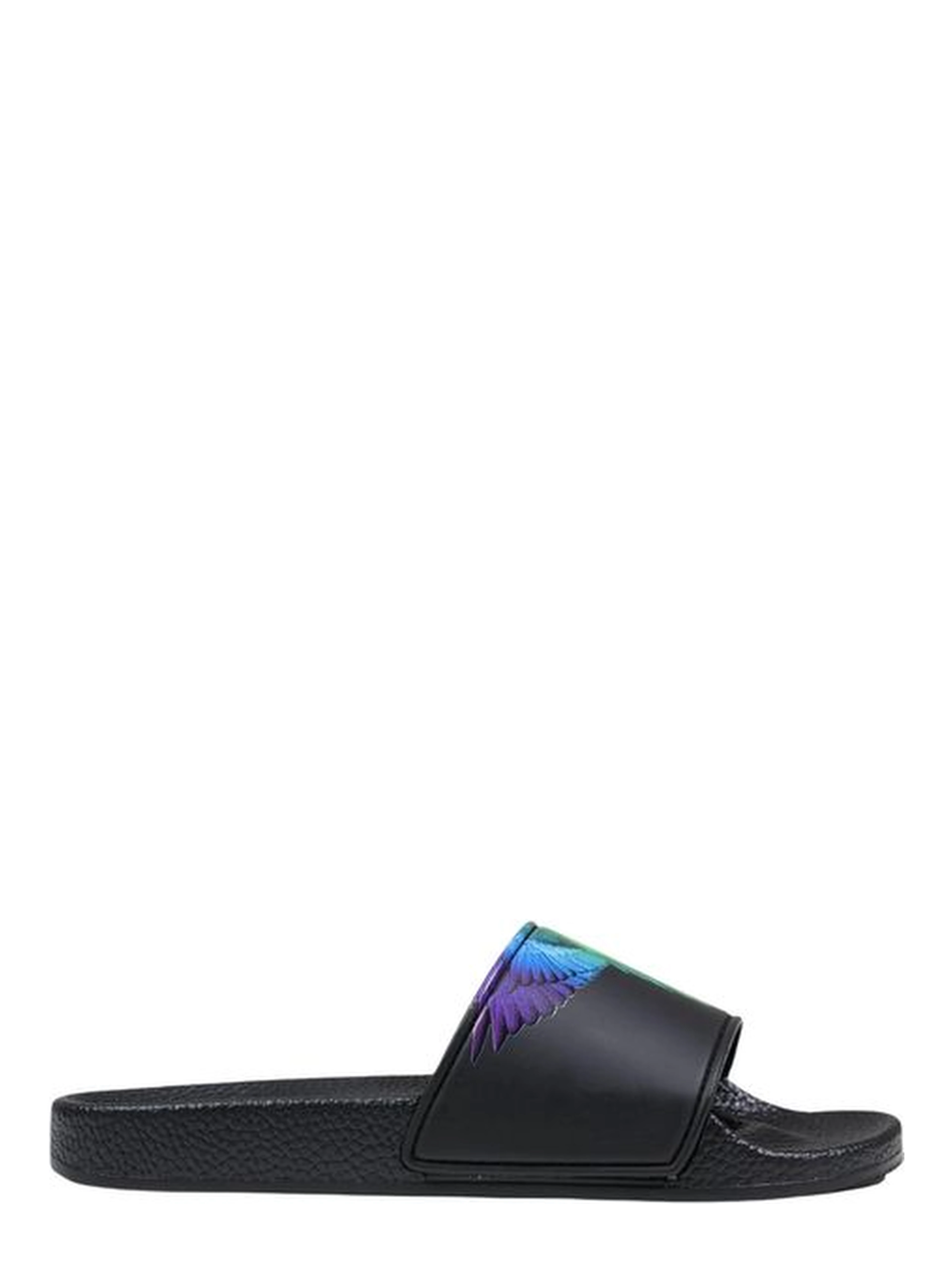Black Synthetic Slippers