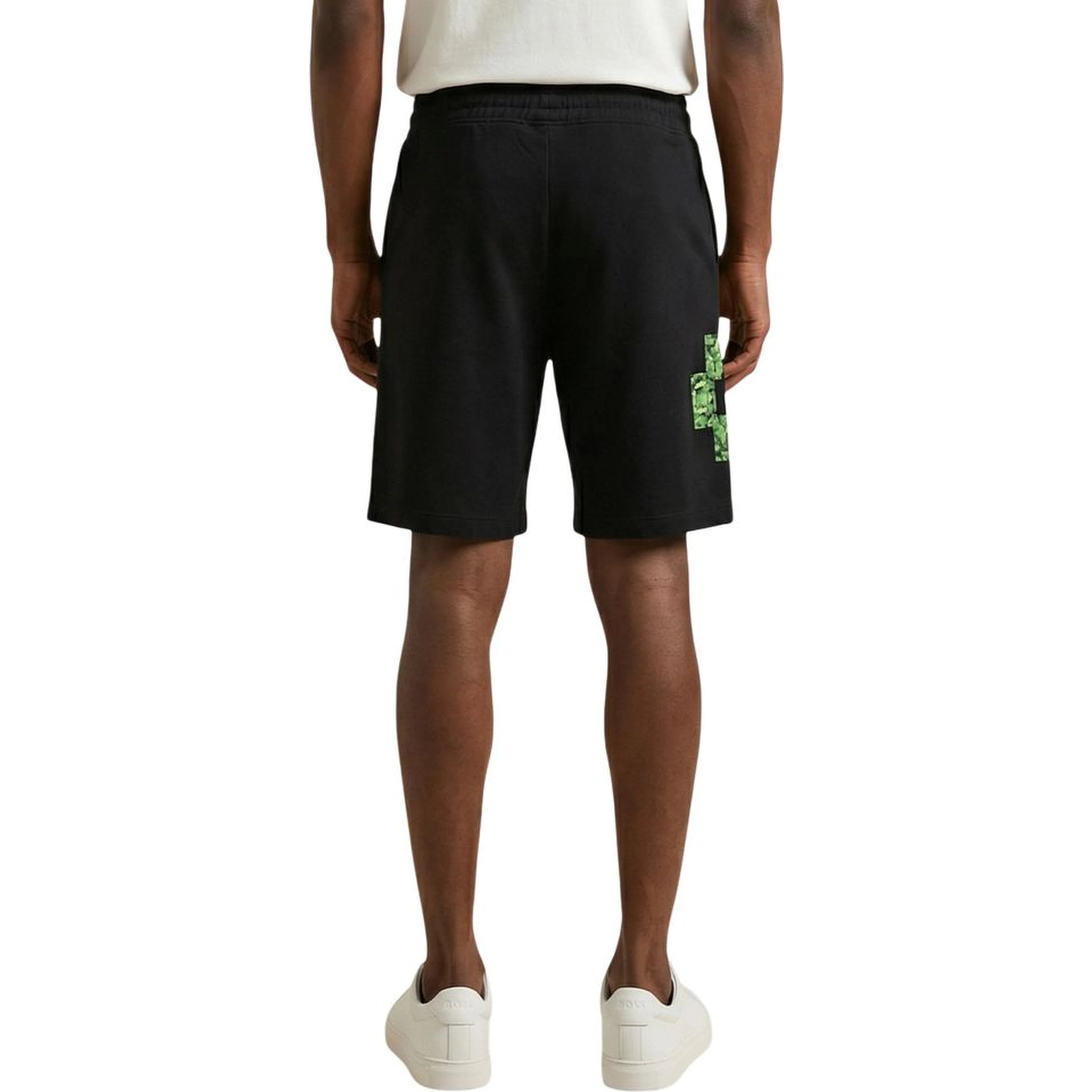 Black Cotton Bermuda Shorts