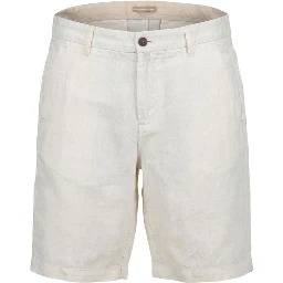 White Linen Bermuda Shorts