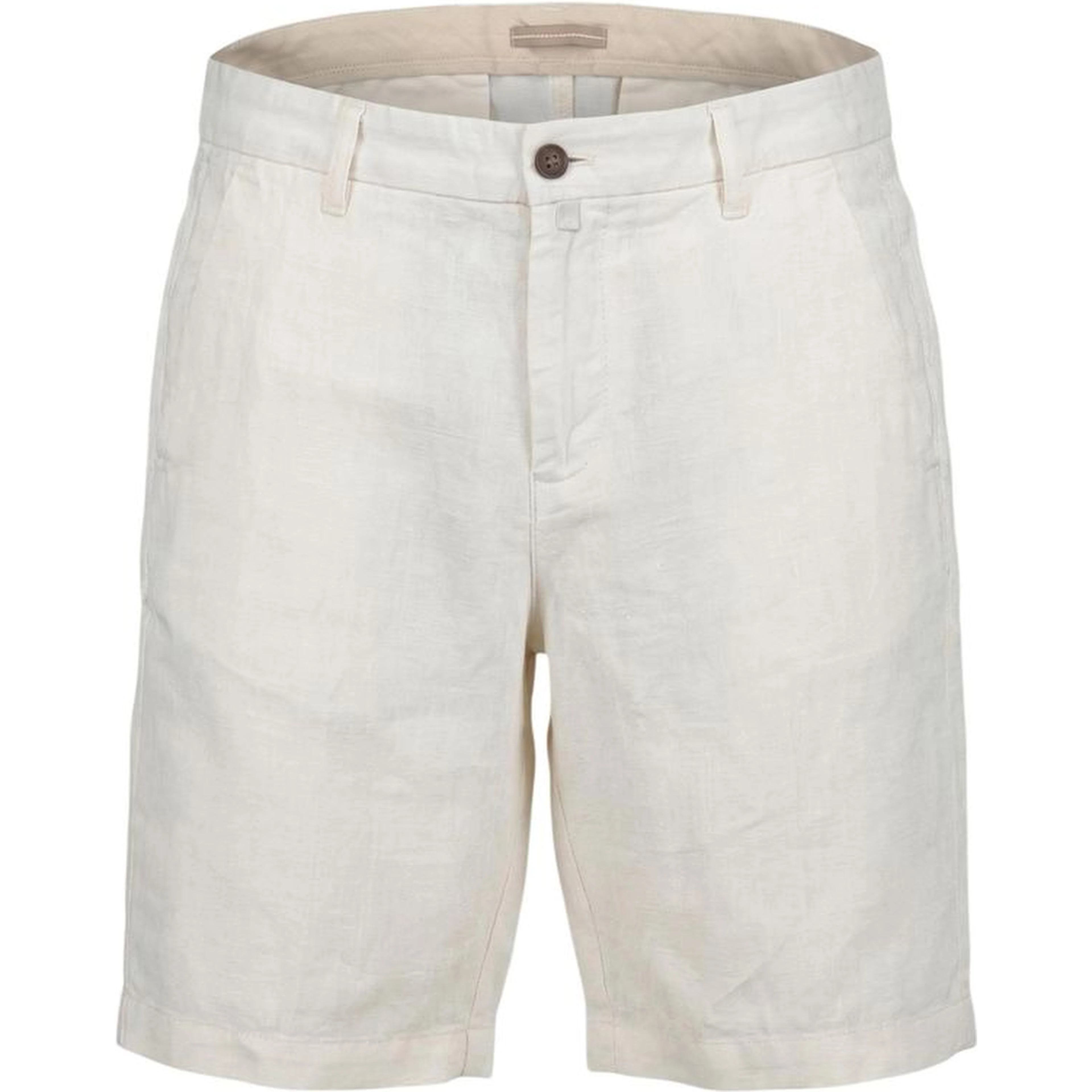 White Linen Bermuda Shorts