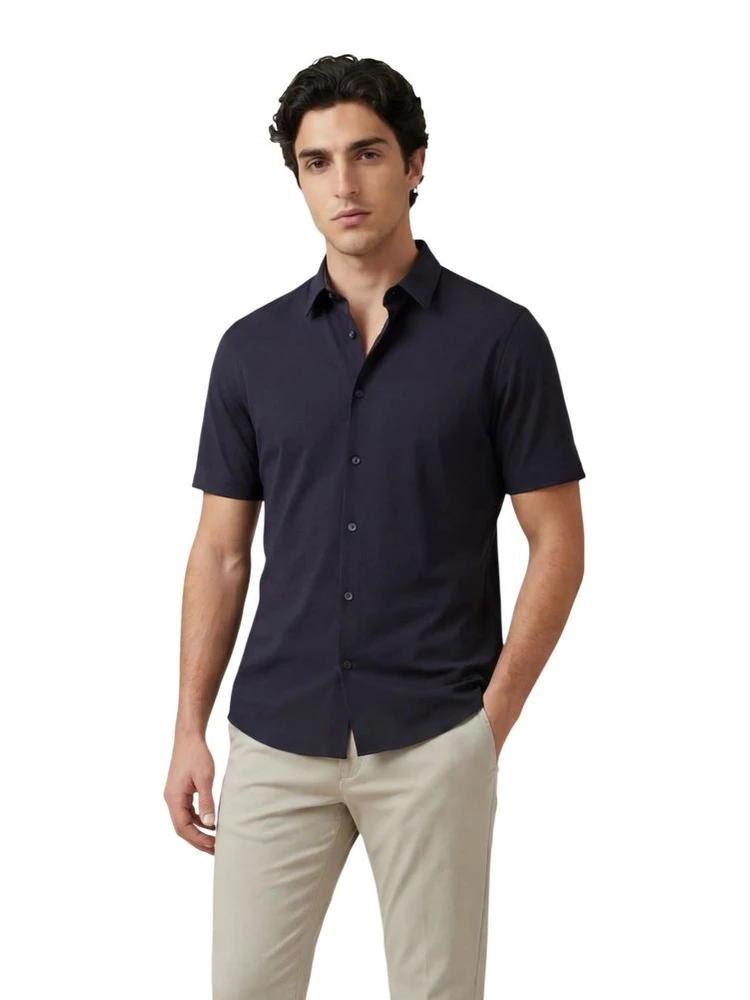 Blue Polyamide Shortsleeve Shirt