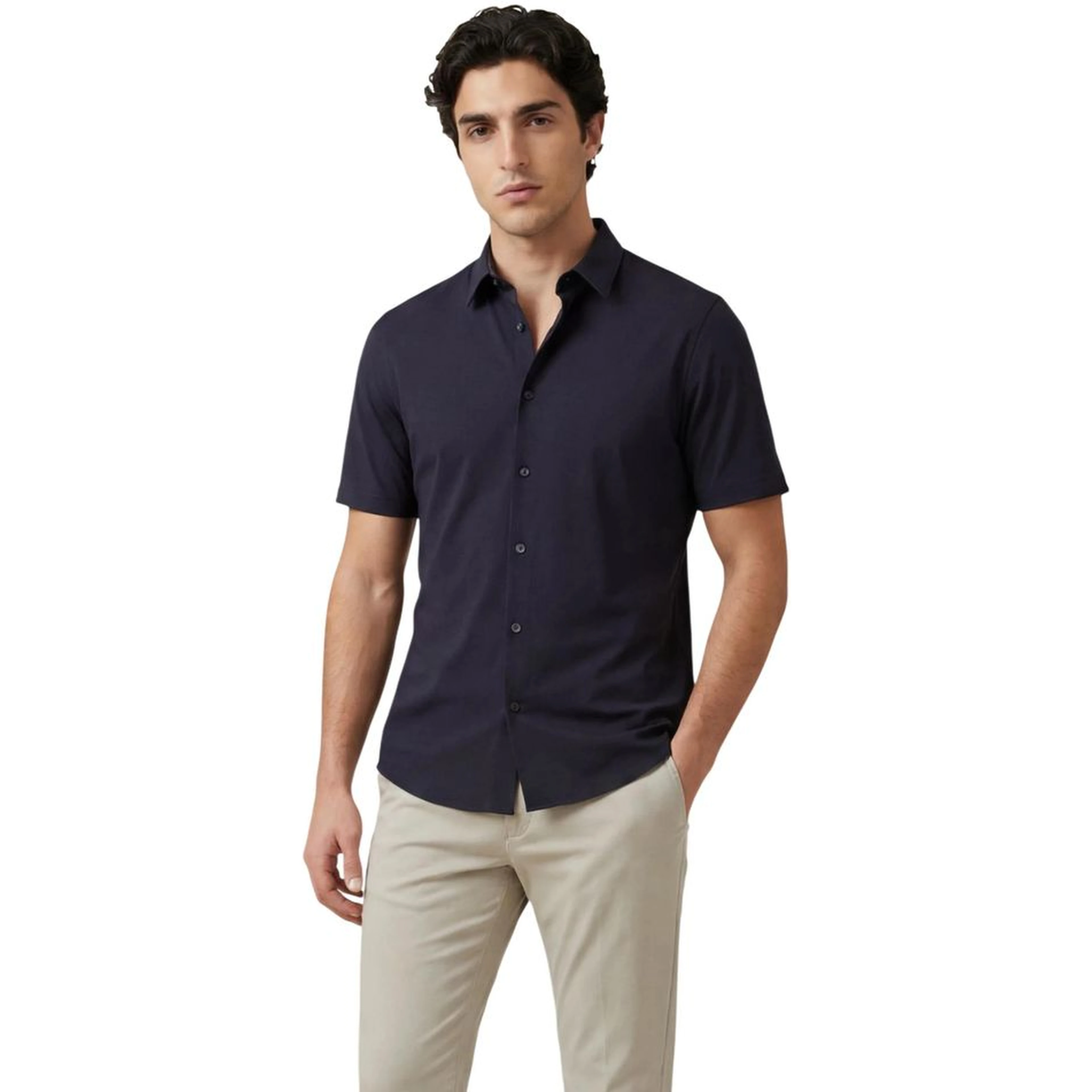 Blue Polyamide Shortsleeve Shirt