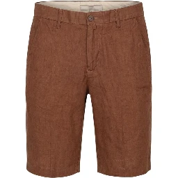 Beige Linen Bermuda Shorts