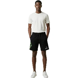 Black Cotton Bermuda Shorts