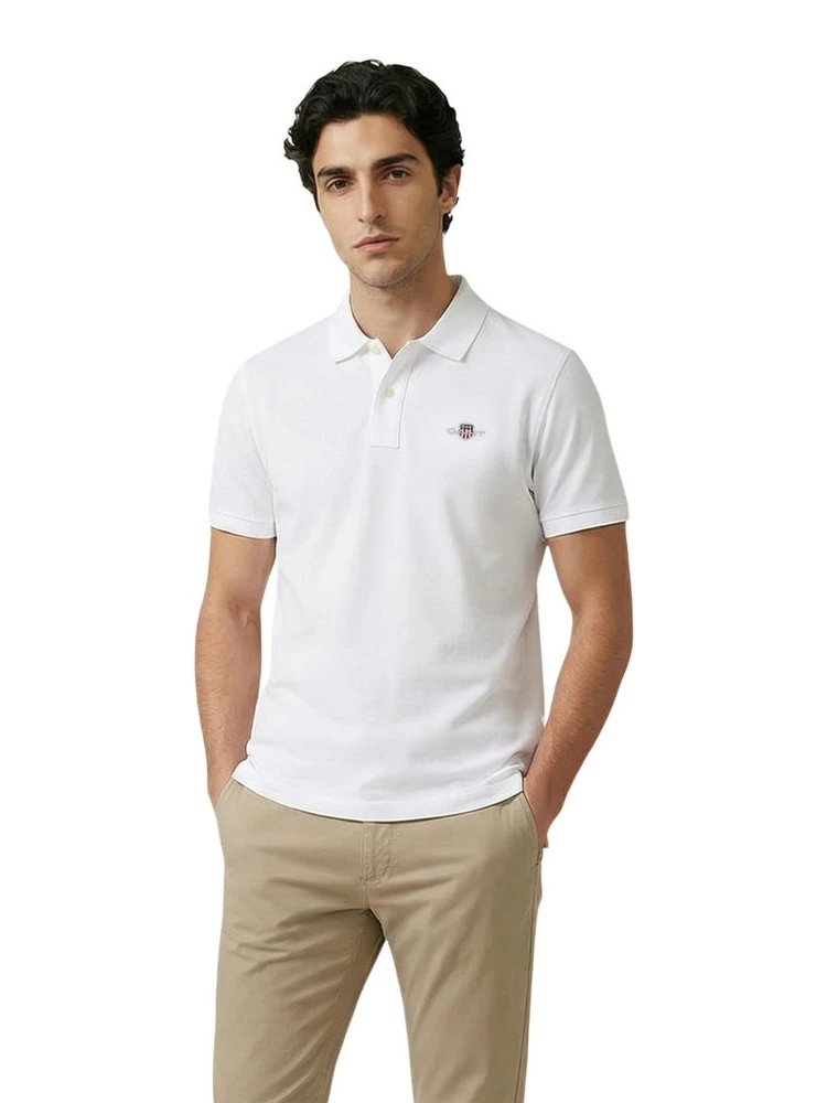 White Cotton Polo Shirt