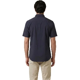 Blue Polyamide Shortsleeve Shirt