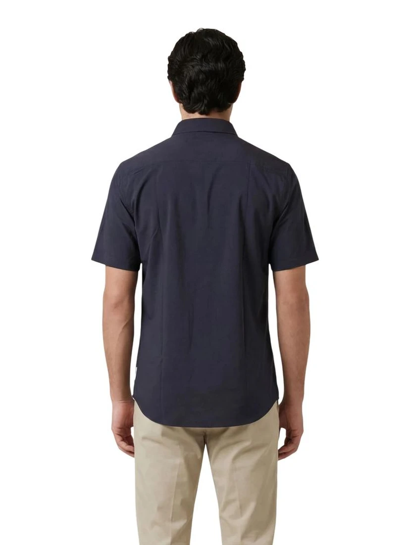 Blue Polyamide Shortsleeve Shirt