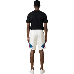 Cream Cotton Bermuda Shorts