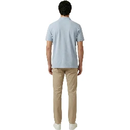 Blue Cotton Polo Shirt