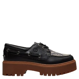 Black Leather Platform Pumps