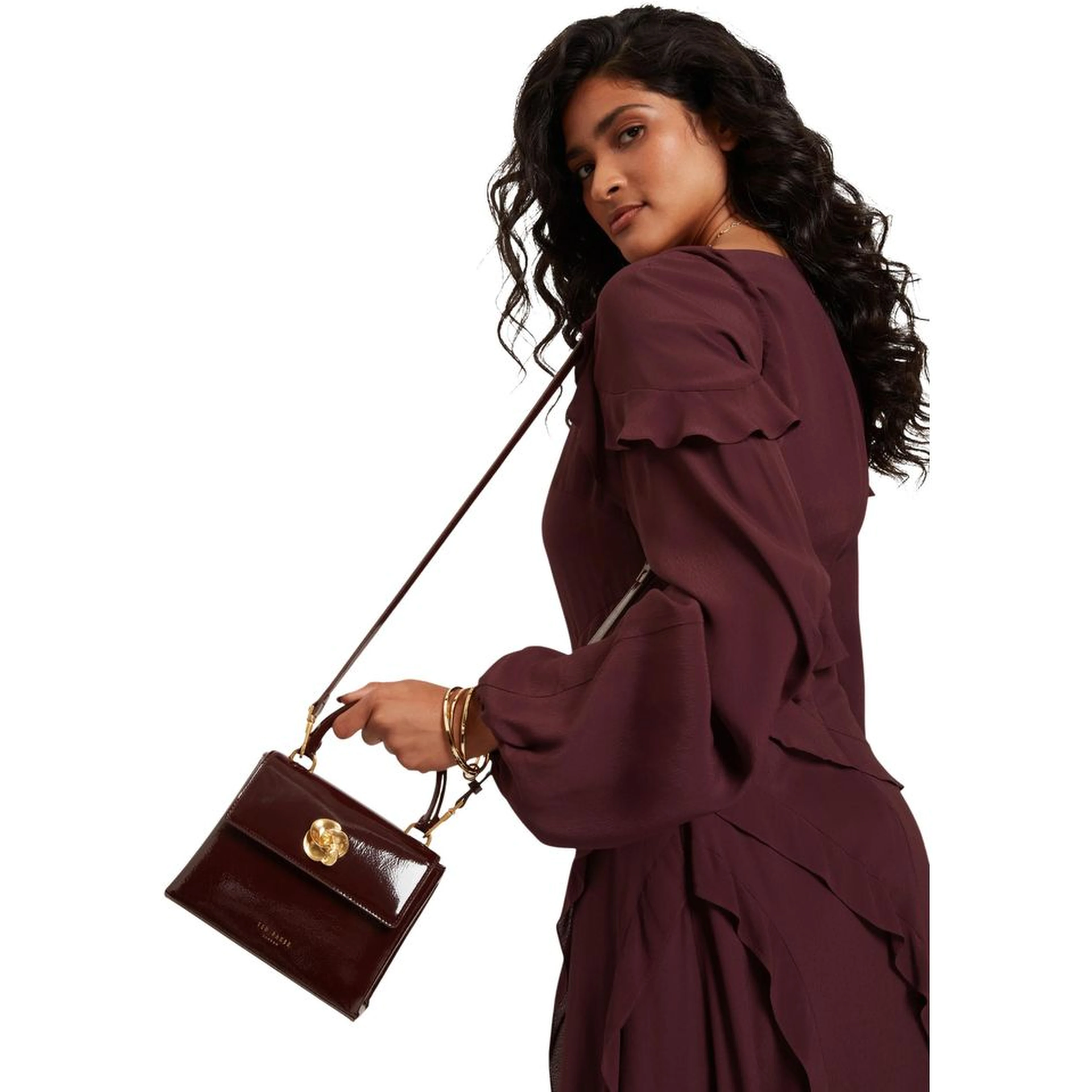 Purple Recycled Polyurethane Handbag