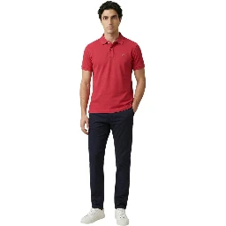 Red Cotton Polo Shirt