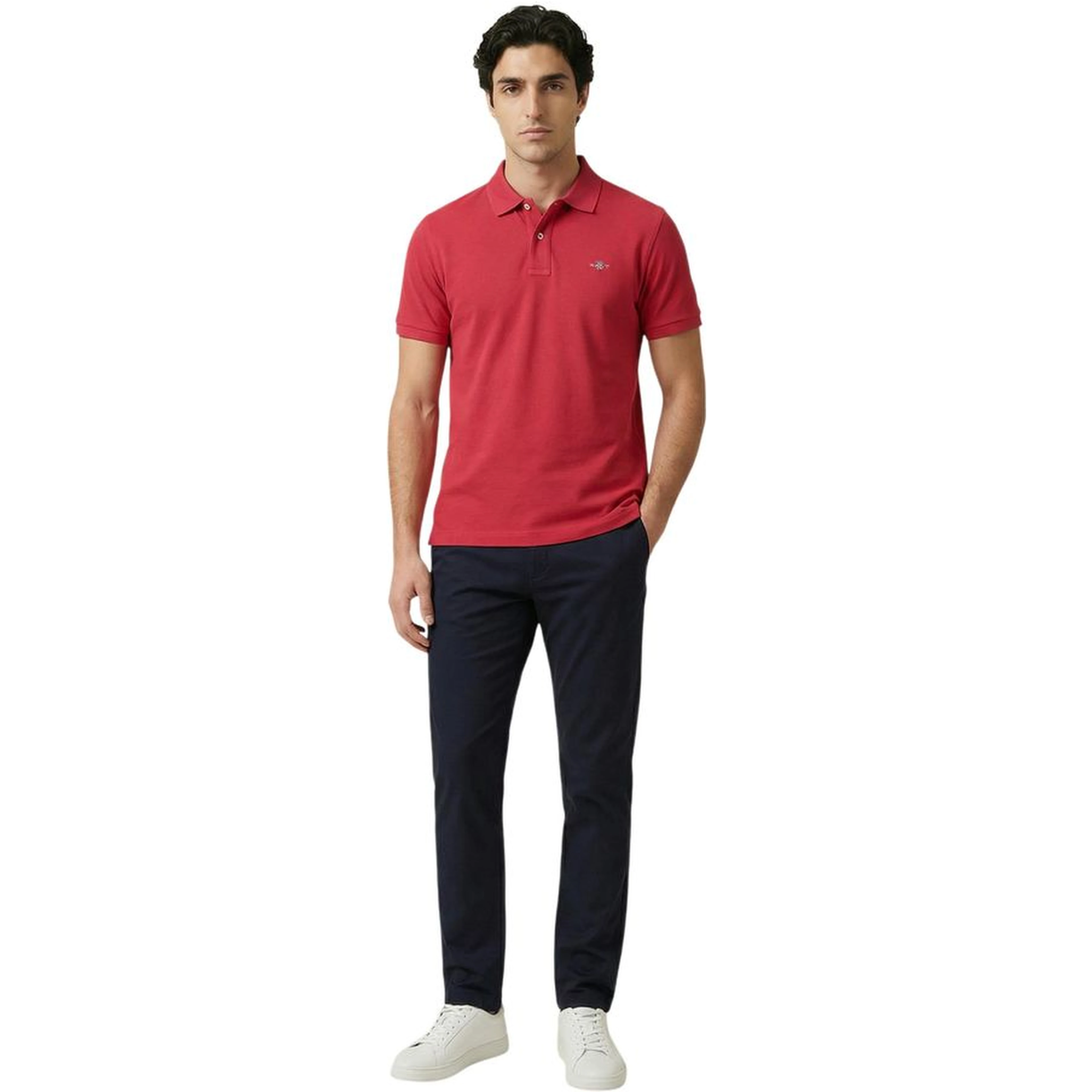 Red Cotton Polo Shirt