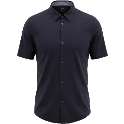 Blue Polyamide Shortsleeve Shirt