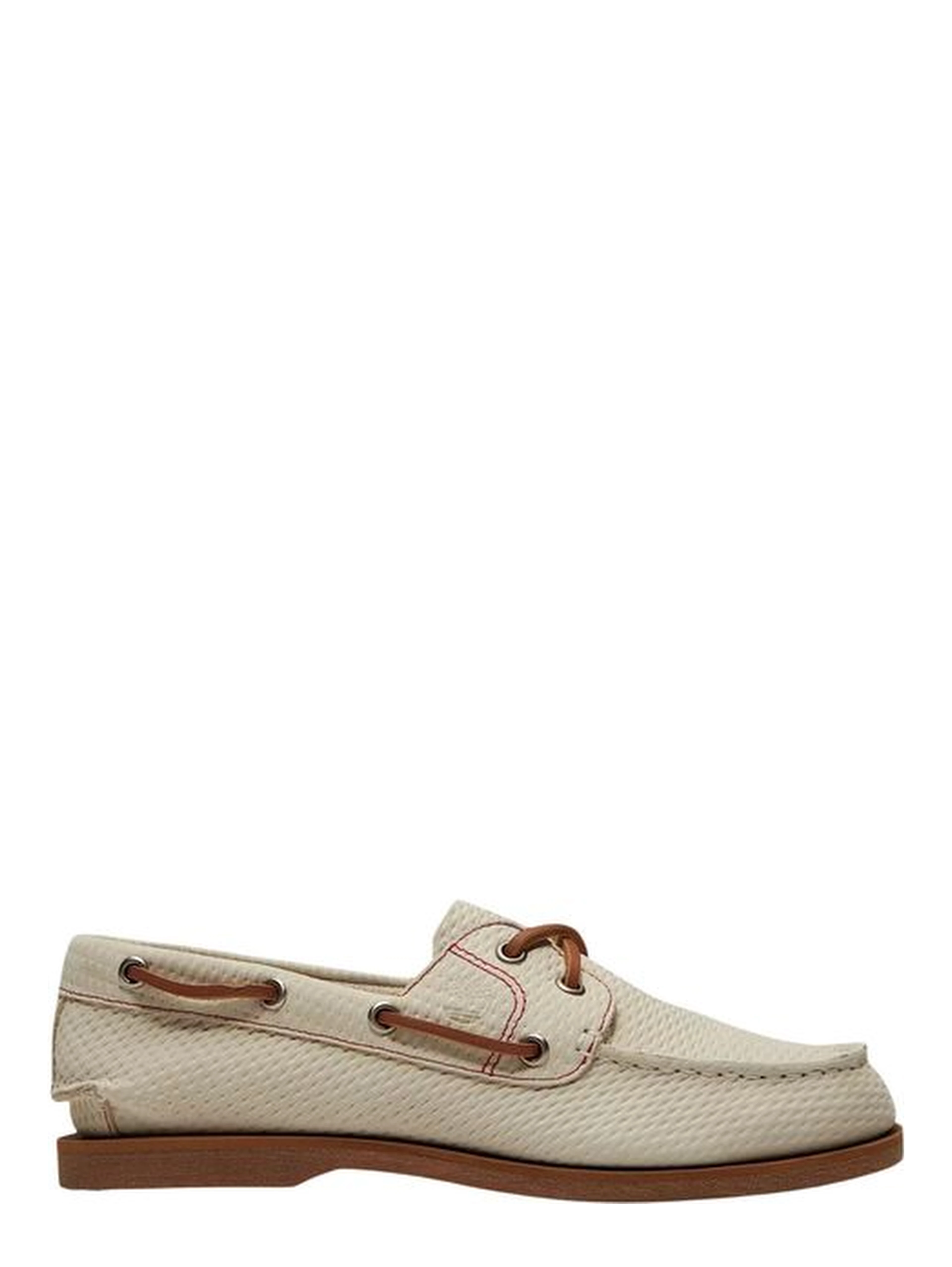 Beige Leather Platform Pumps