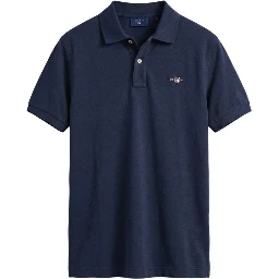 Blue Cotton Polo Shirt
