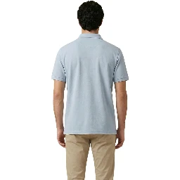 Blue Cotton Polo Shirt