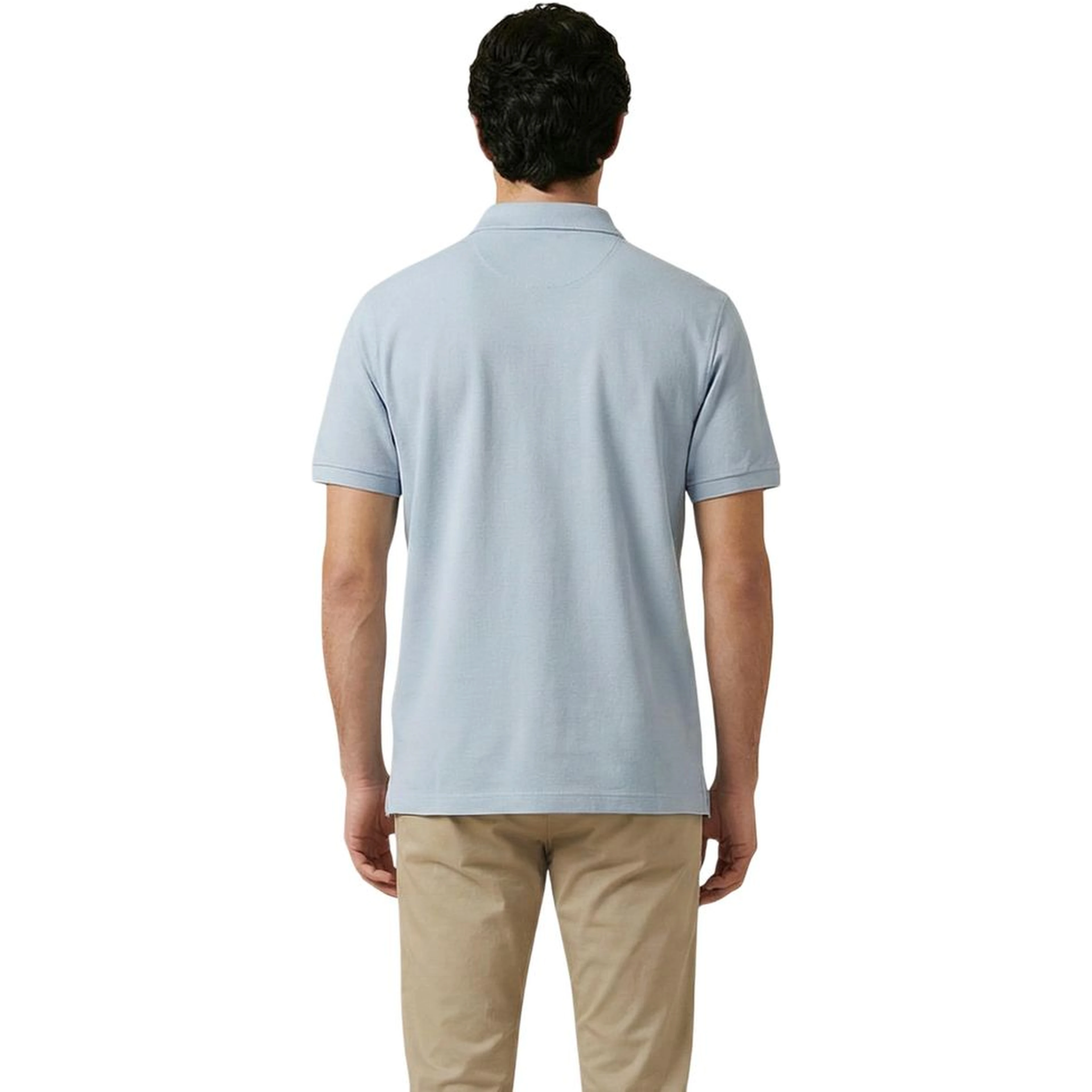 Blue Cotton Polo Shirt