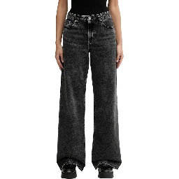 Black Recycled Cotton Relaxed Fit Jeans