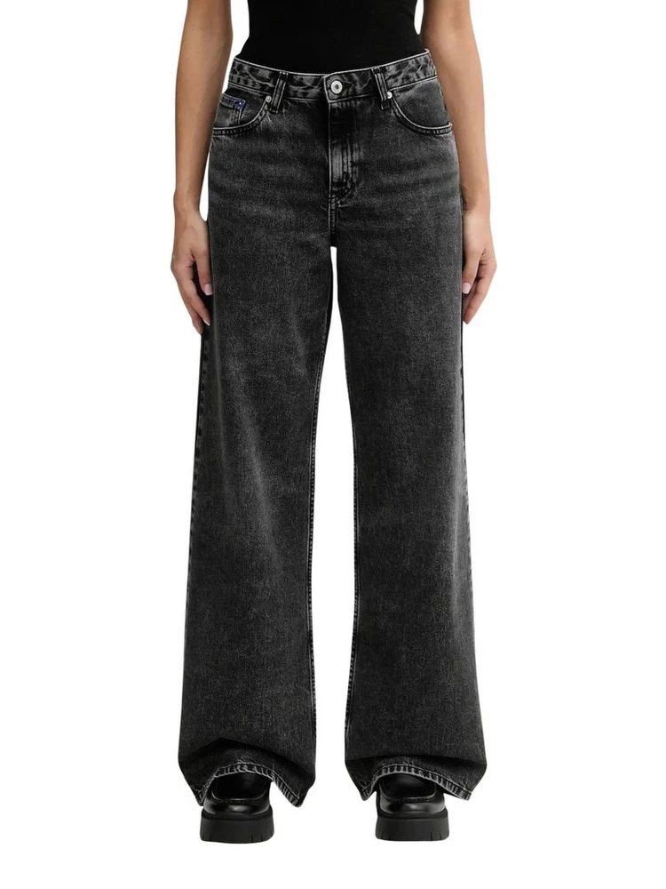 Black Recycled Cotton Relaxed Fit Jeans